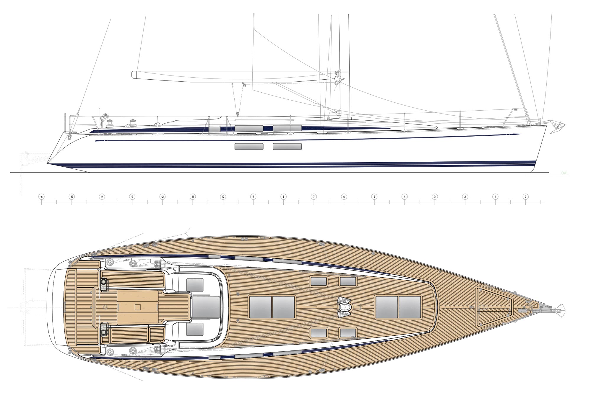 54' bluewater yacht