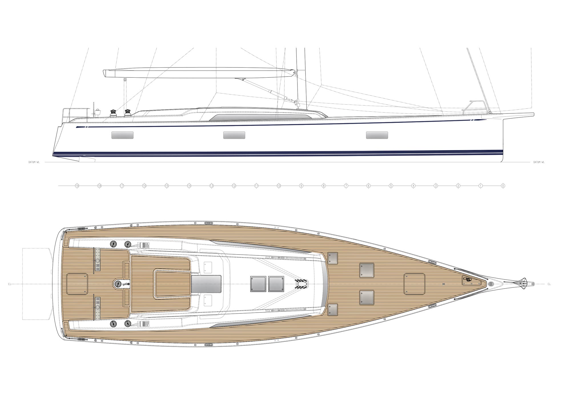 65 foot sailing yacht