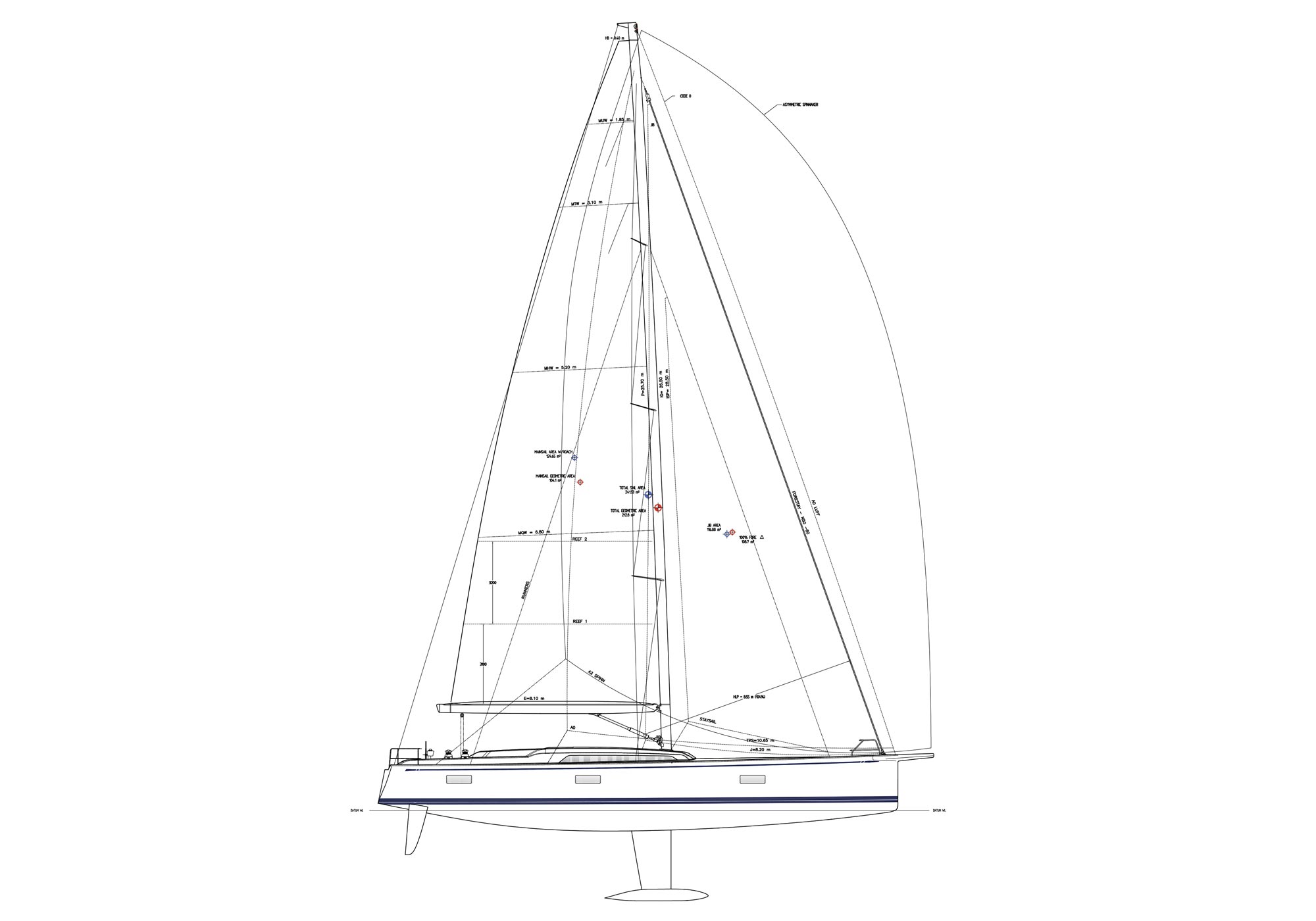 65 ft sailing yacht