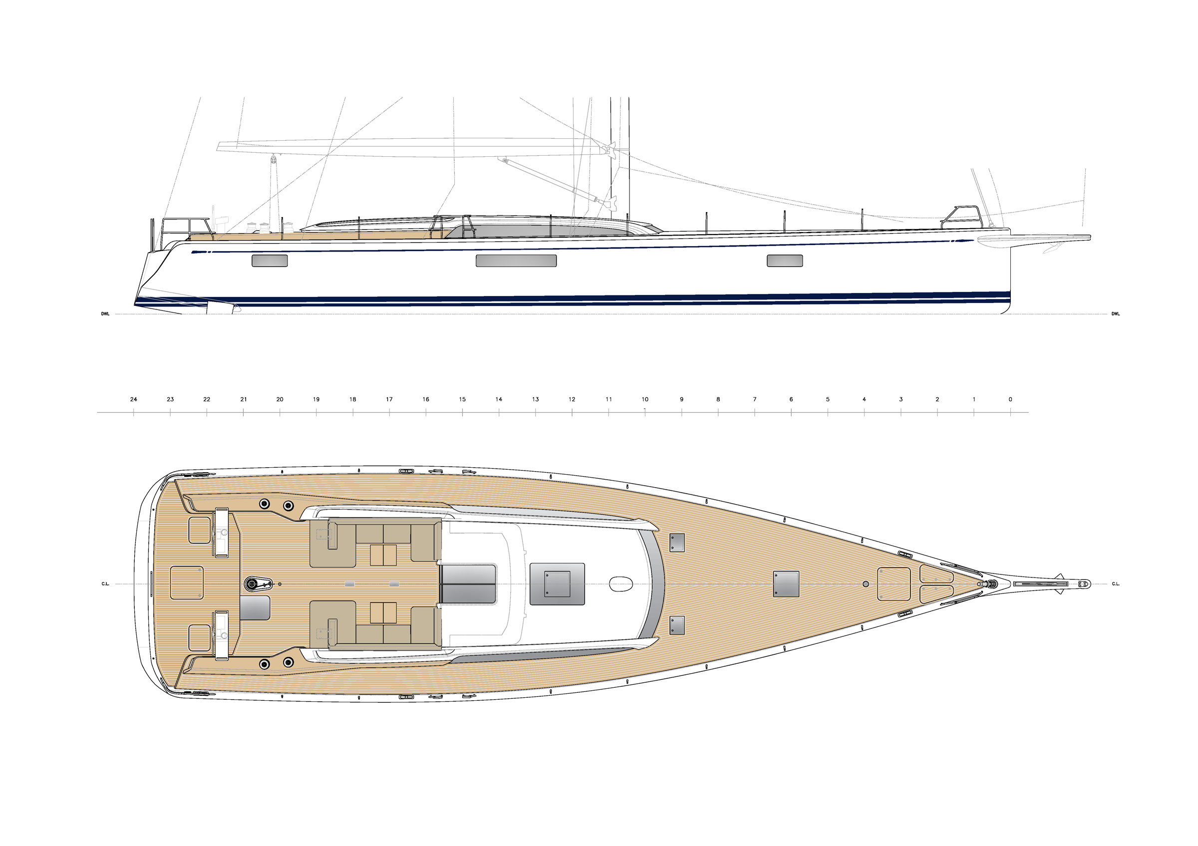 80 ft sailboat